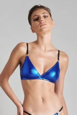 Maison Close Soutien-gorge Triangle - Blue Angel -Séduction Raffinée Lingerie 560367 2