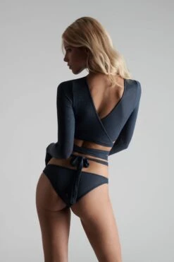 Maison Close Cache-cœur Manches Longues - La Femme Amazone -Séduction Raffinée Lingerie 561040 la femme amazone gris 0772