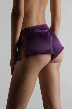 Maison Close Mini Short - Villa Satine -Séduction Raffinée Lingerie 561138 villa satine violet dounia 1412
