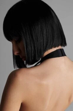 Maison Close Body String Col V - Pure Tentation -Séduction Raffinée Lingerie 608076 pure tentation noir 1346