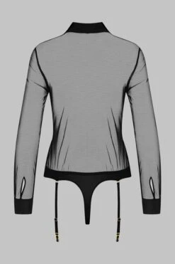 Maison Close Body Chemise Avec Porte-jarretelles - Madame Rêve 11 Maison Close Body Chemise Avec Porte-jarretelles - Madame Rêve -Séduction Raffinée Lingerie Shirt Body Madame Reve Black 608851 4