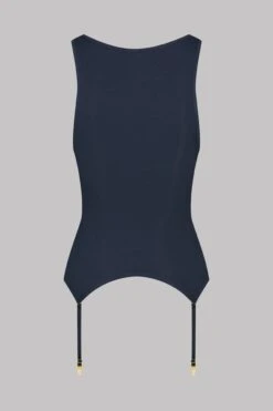 Maison Close Débardeur Avec Porte-jarretelles - La Femme Amazone -Séduction Raffinée Lingerie Tank Top La Femme Amazone Grey 608877 4