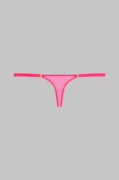 Maison Close Mini String - Corps à Corps Néon -Séduction Raffinée Lingerie Thong CAC Pink 560153 4